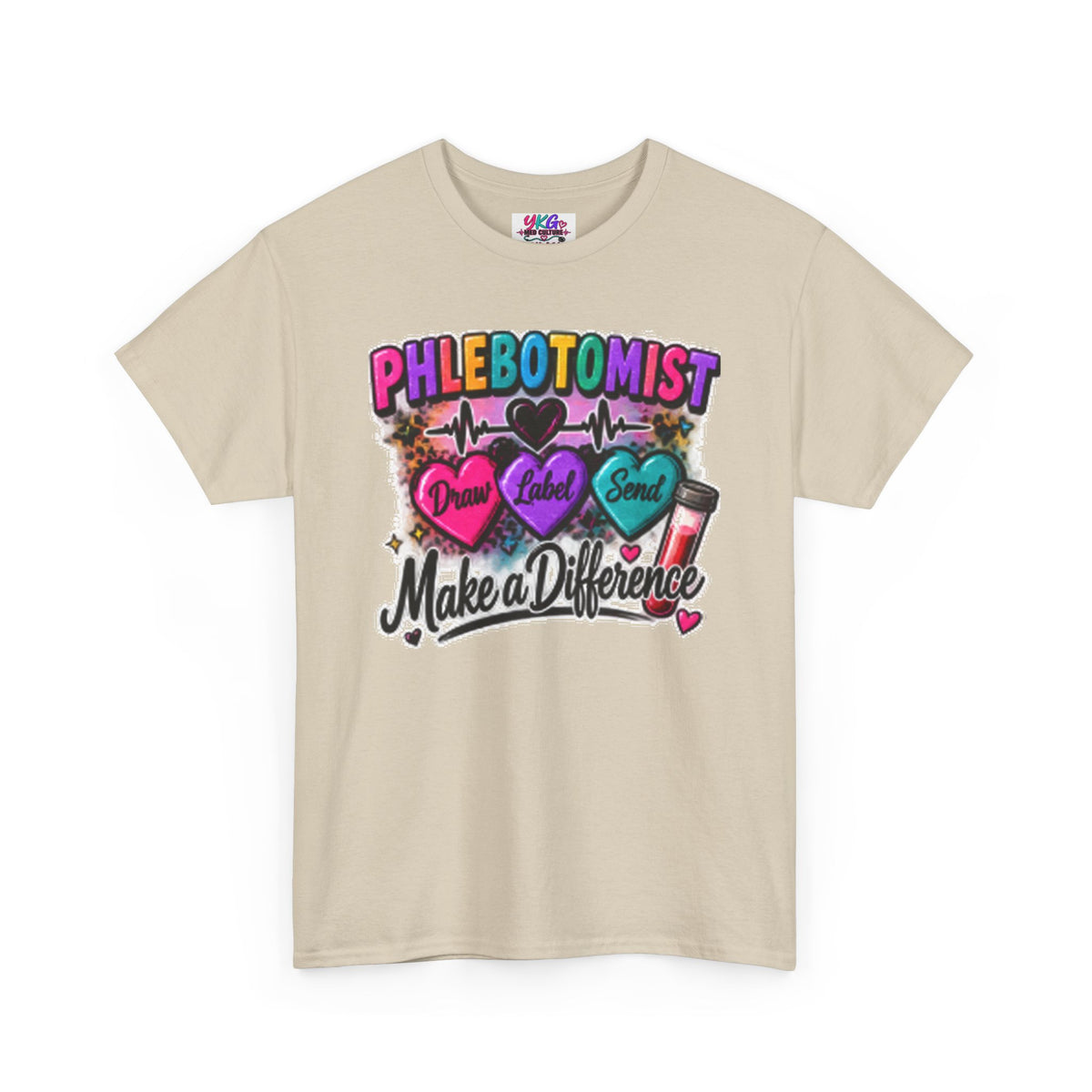 Phlebotomist Make a Difference Tee — Heartbeat & ‘Dream Love Send’ Graphic Shirt