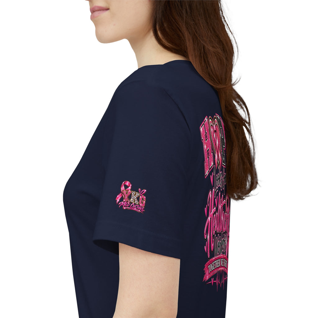 Hope Looks Good On Healthcare Workers T-Shirt — Breast Cancer Awareness Healthcare Tee