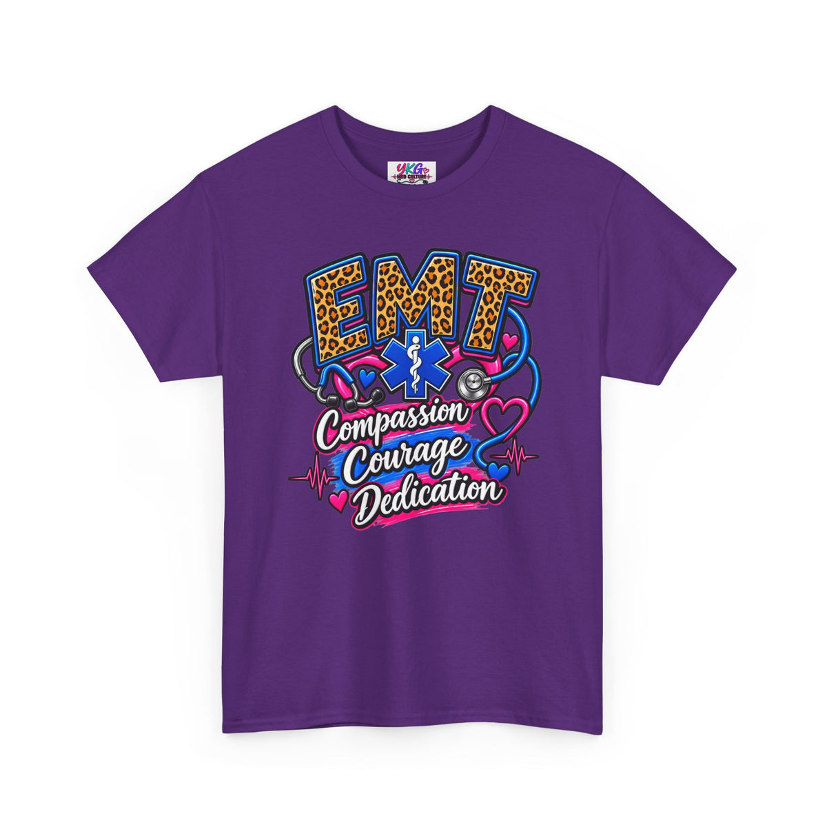 EMT Compassion Courage Dedication T-Shirt — Paramedic & First Responder Tribute Tee