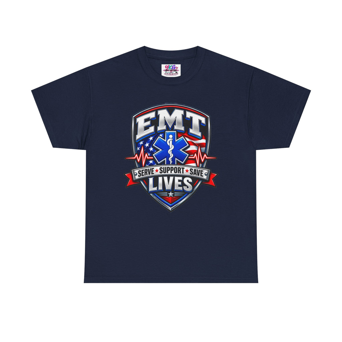 EMT Lives Tee — "Serve • Support • Save" EMS Shield Shirt