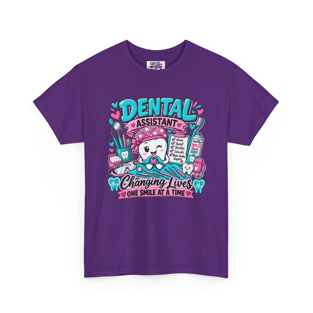 Dental Assistant T-Shirt — "Changing Lives One Smile at a Time"