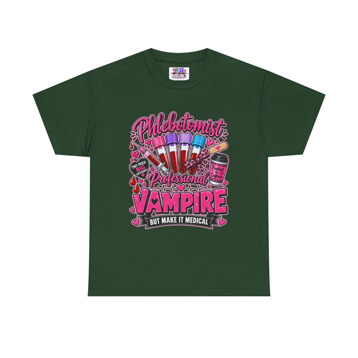 Phlebotomist Vampire T-Shirt – 'Professional Vampire but Make It Medical' Cute Medical Worker Tee