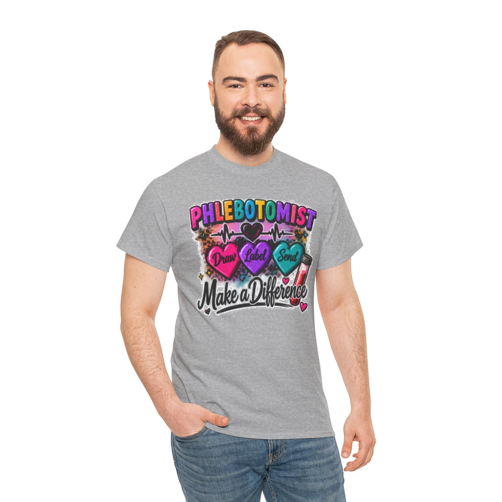 Phlebotomist Make a Difference Tee — Heartbeat & ‘Dream Love Send’ Graphic Shirt