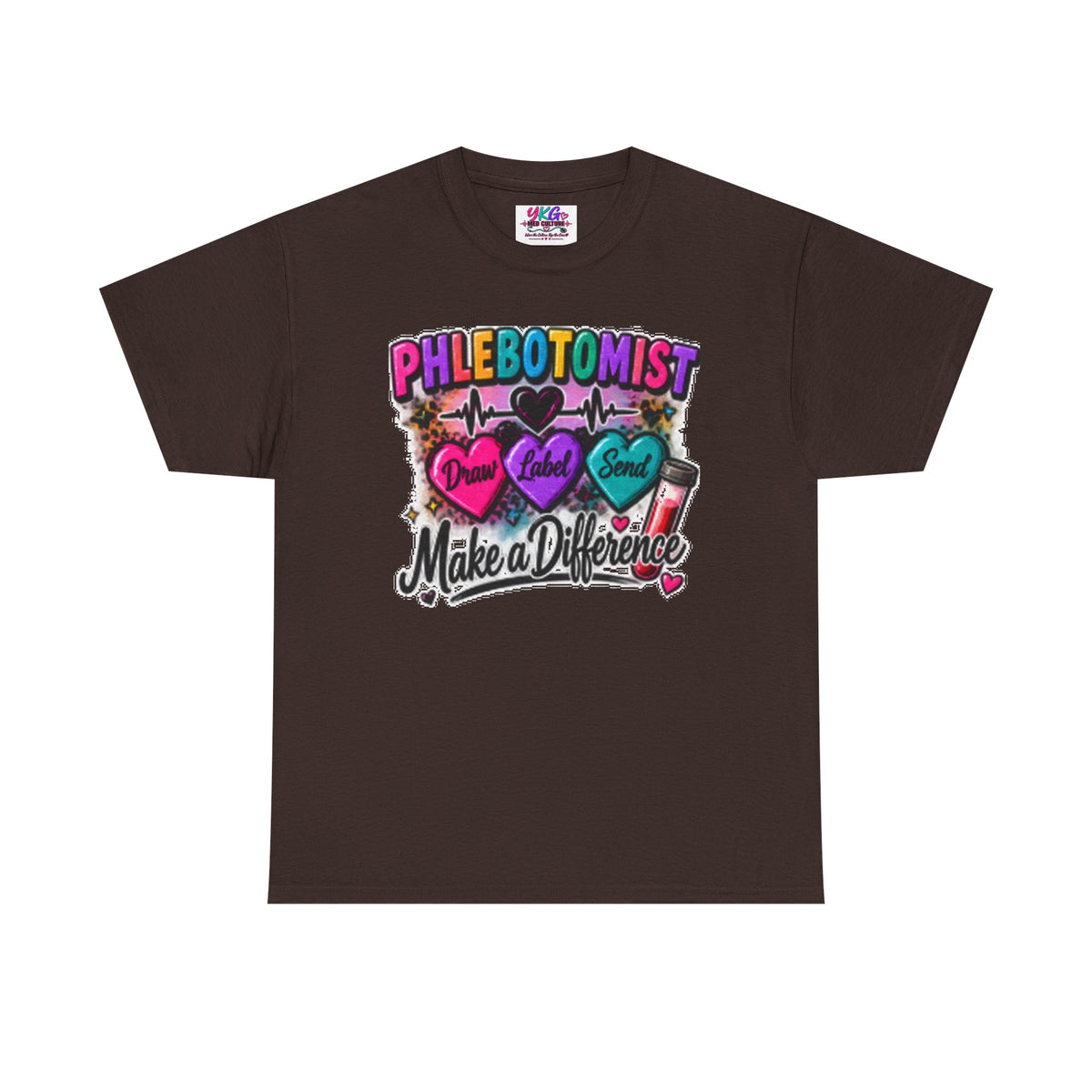 Phlebotomist Make a Difference Tee — Heartbeat & ‘Dream Love Send’ Graphic Shirt