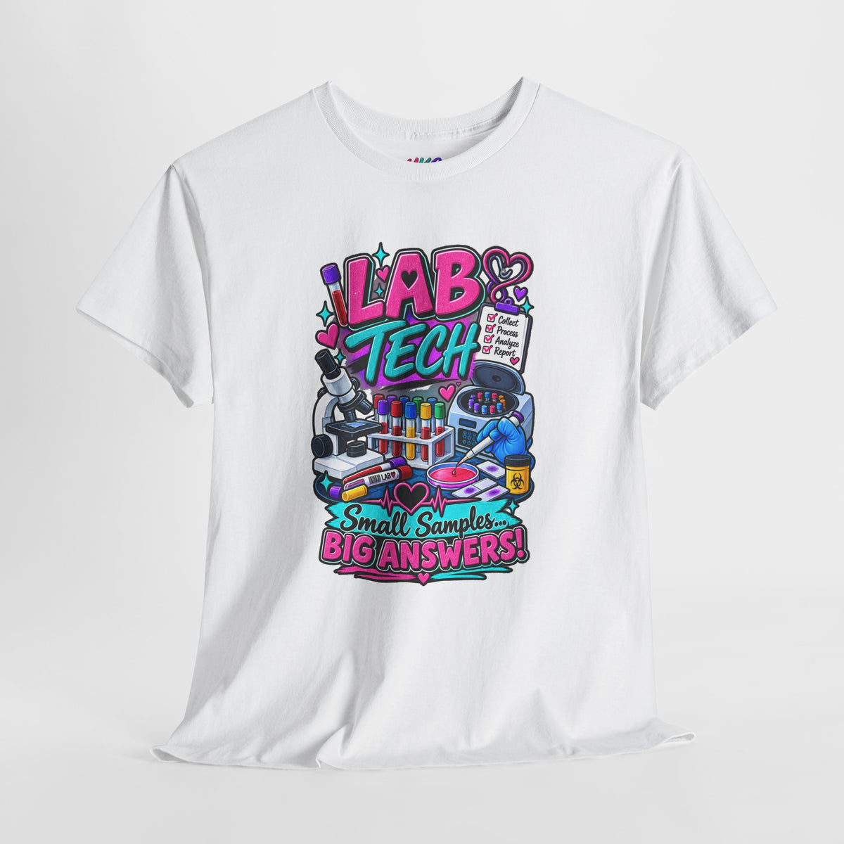 Lab Tech T-Shirt — “Lab Tech: Small Samples, Big Answers” Graphic Tee
