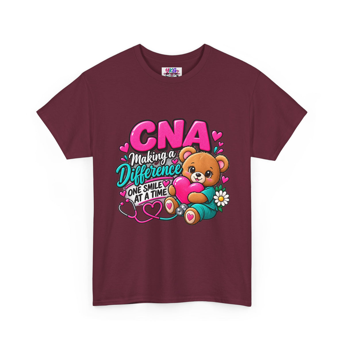 CNA Making a Difference Teddy T‑Shirt — Cute Caregiver Appreciation Tee