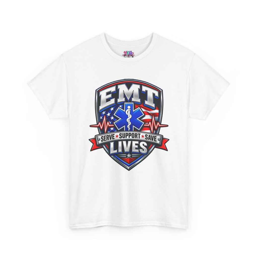 EMT Lives Tee — "Serve • Support • Save" EMS Shield Shirt