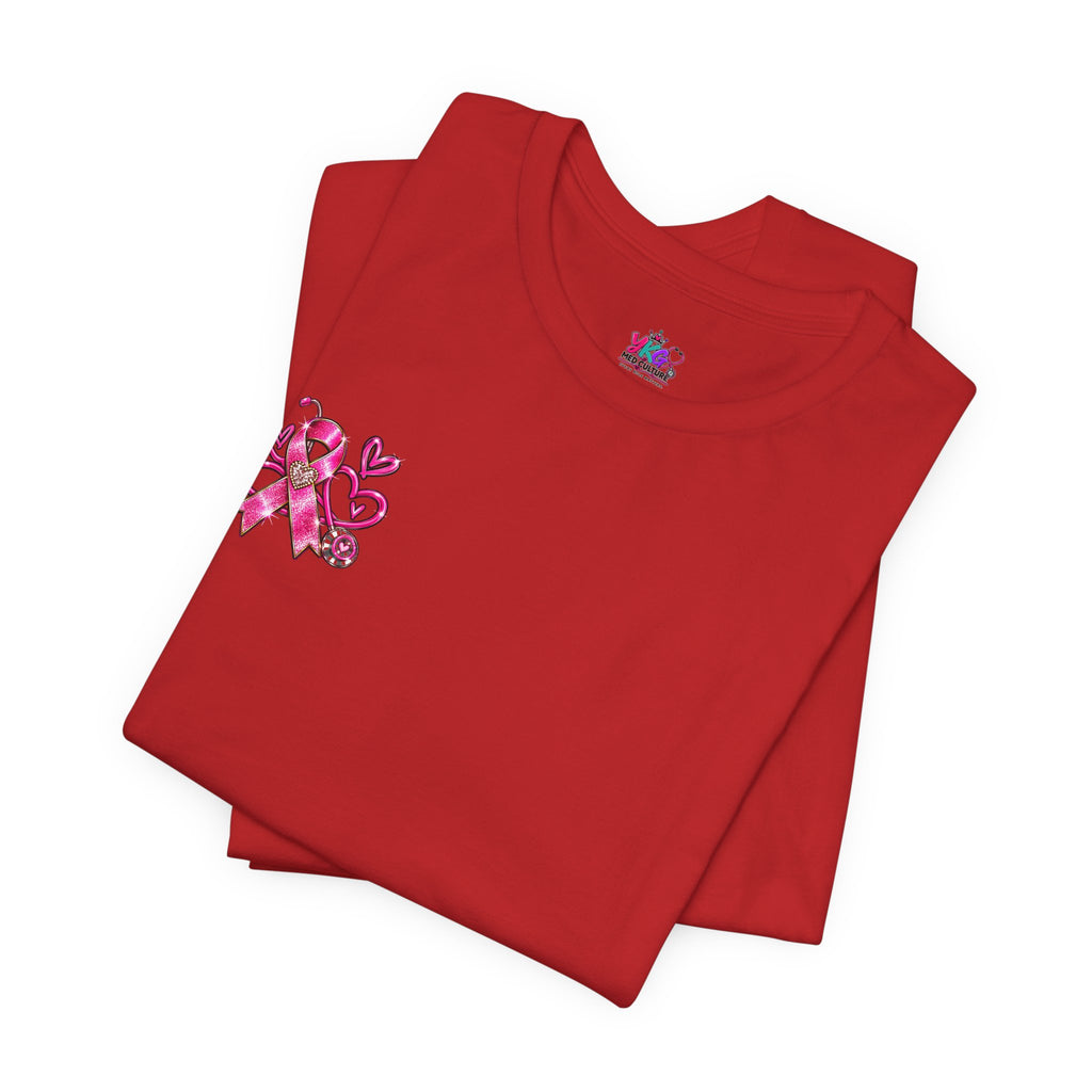Hope Looks Good On Healthcare Workers T-Shirt — Breast Cancer Awareness Healthcare Tee