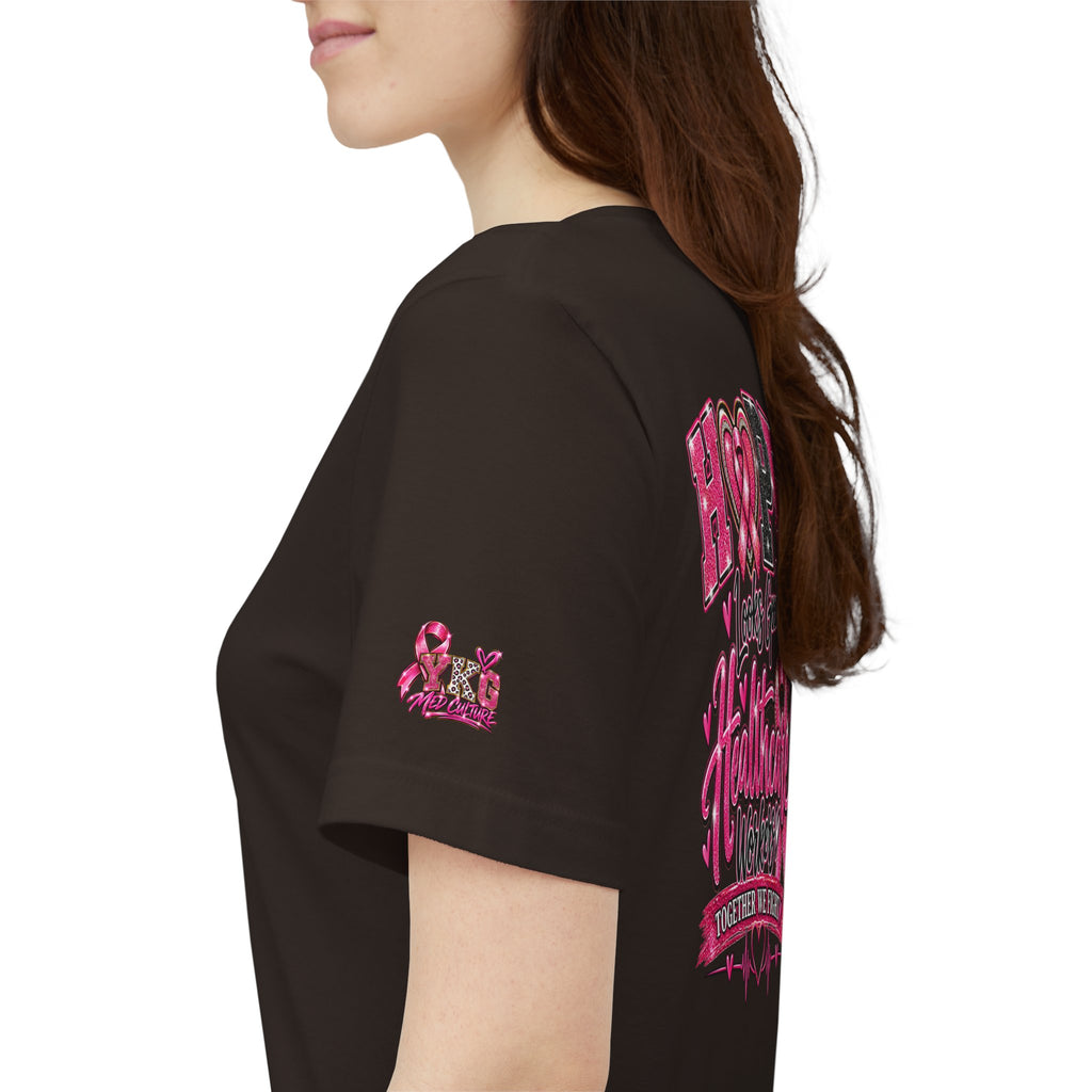 Hope Looks Good On Healthcare Workers T-Shirt — Breast Cancer Awareness Healthcare Tee