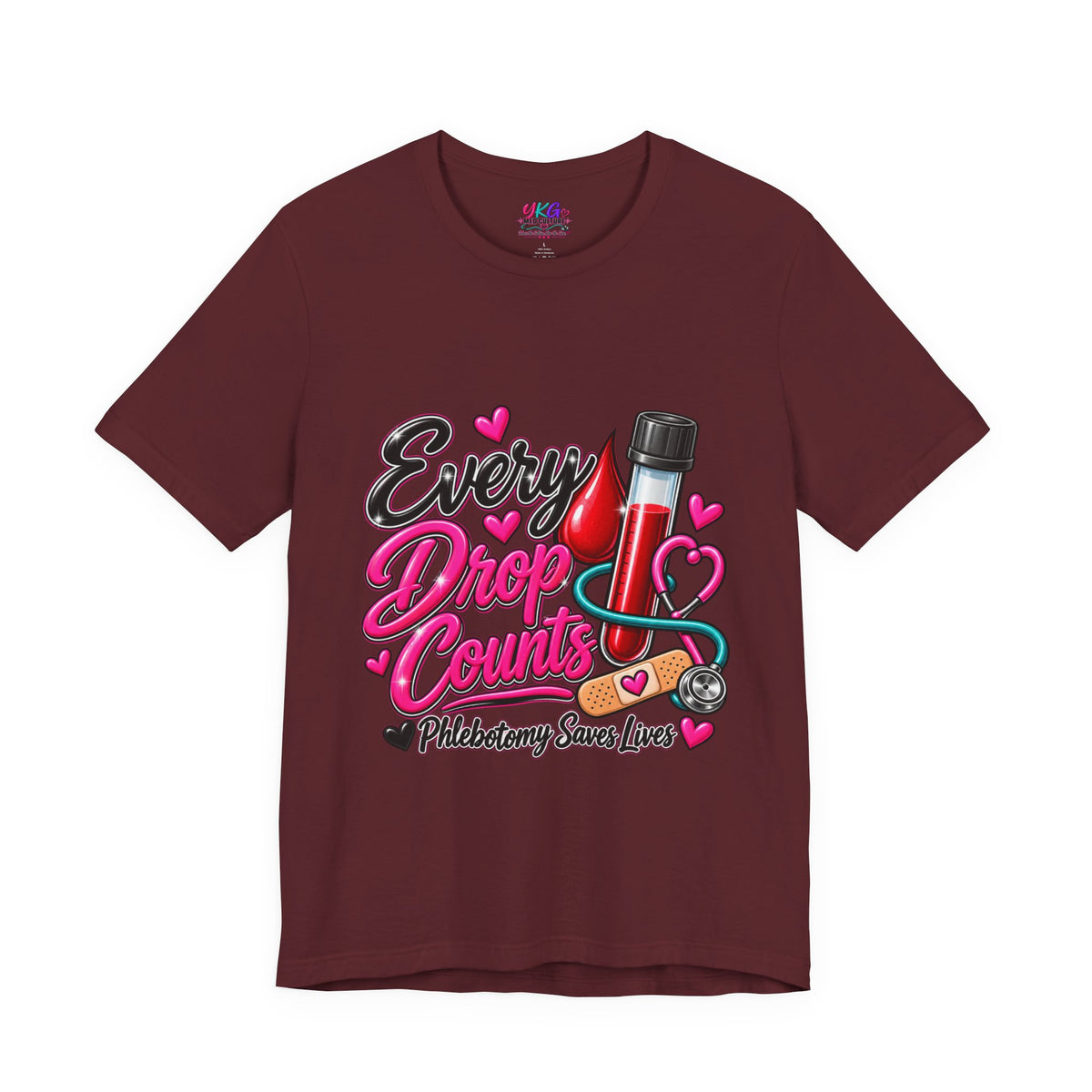 Phlebotomy T-Shirt — Every Drop Counts Blood Draw Tee (Phlebotomy Saves Lives)