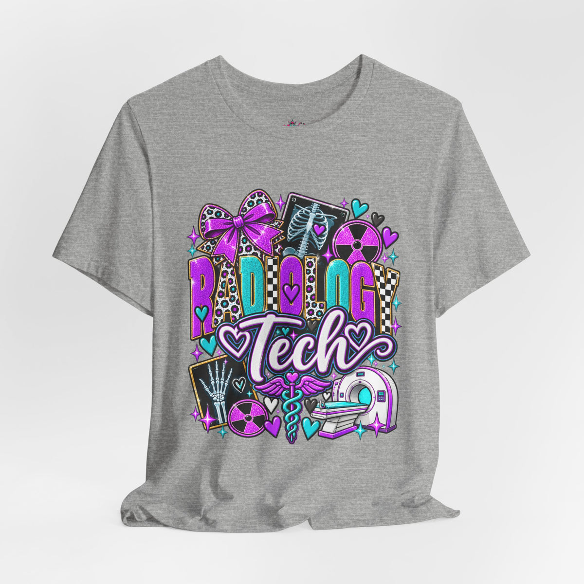 Radiologic Tech Graphic Tee — Cute X-Ray & Hearts Radiology Shirt