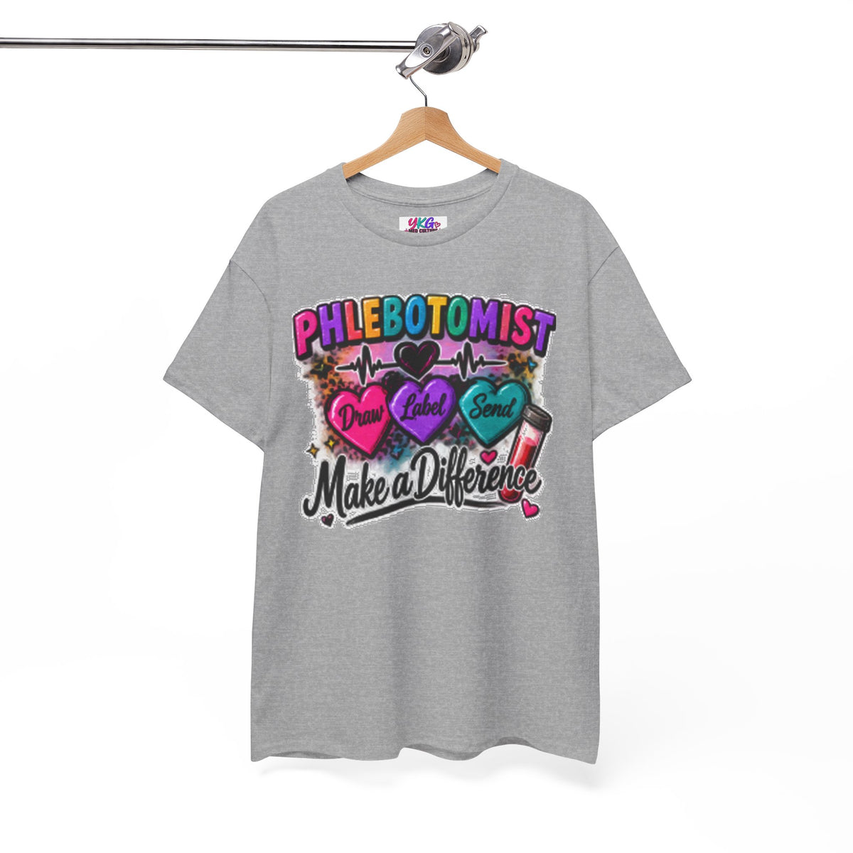 Phlebotomist Make a Difference Tee — Heartbeat & ‘Dream Love Send’ Graphic Shirt