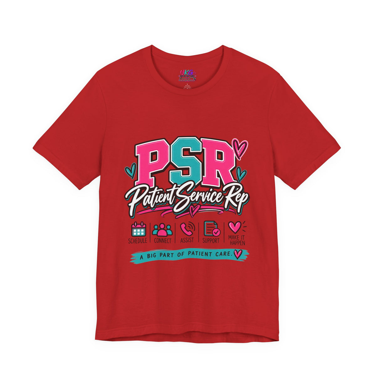 PSR Patient Service Rep T-Shirt – Cute Pink & Teal Medical Staff Tee