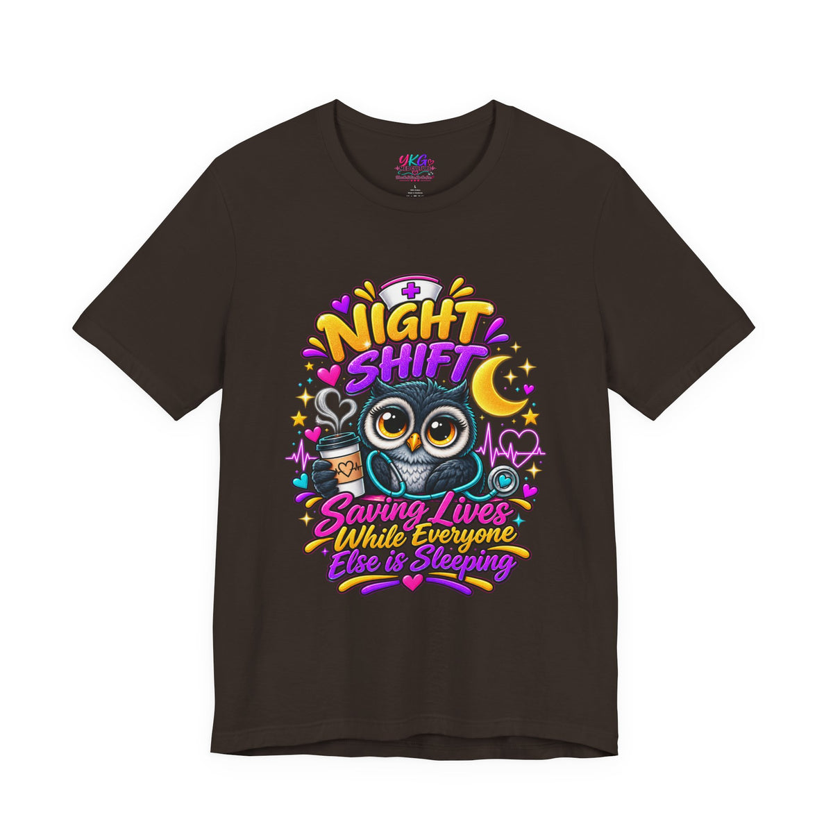 Night Shift Nurse T‑Shirt – "Night Shift: Saving Lives While Everyone Else Is Dreaming"