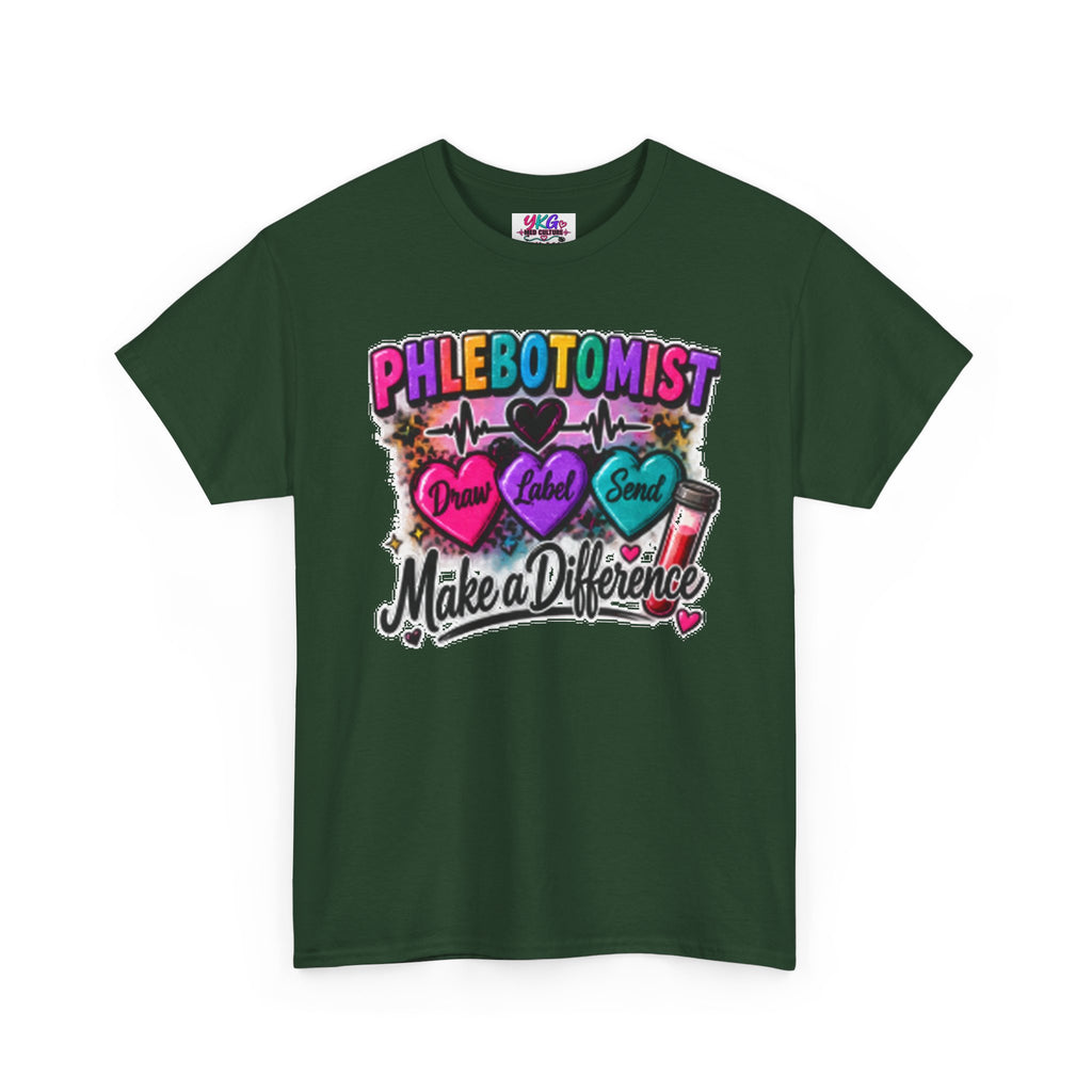 Phlebotomist Make a Difference Tee — Heartbeat & ‘Dream Love Send’ Graphic Shirt