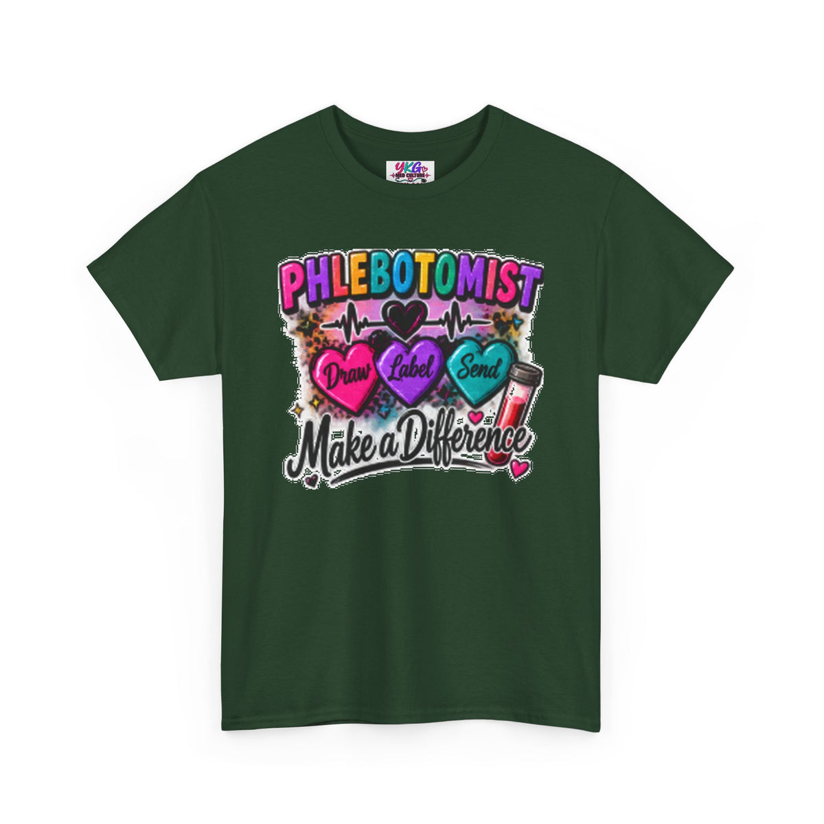 Phlebotomist Make a Difference Tee — Heartbeat & ‘Dream Love Send’ Graphic Shirt