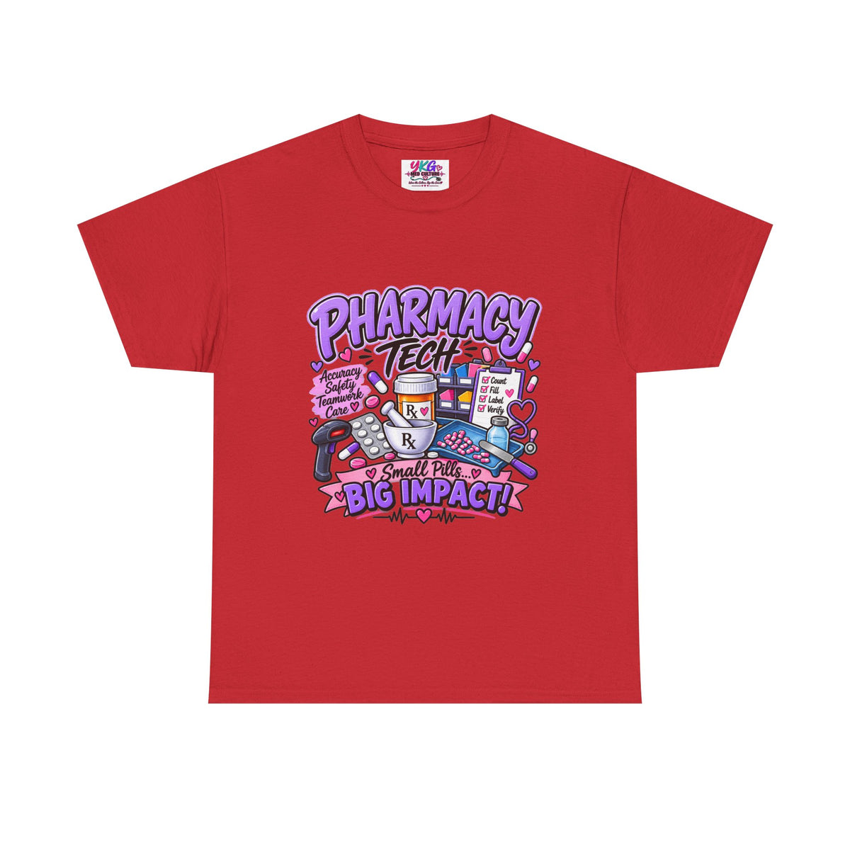 Pharmacy Tech Big Impact T-Shirt — Cute Pharmacy Technician Graphic Tee