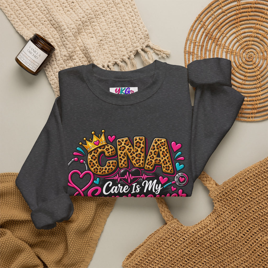 CNA Care Is My Superpower Crewneck Sweatshirt