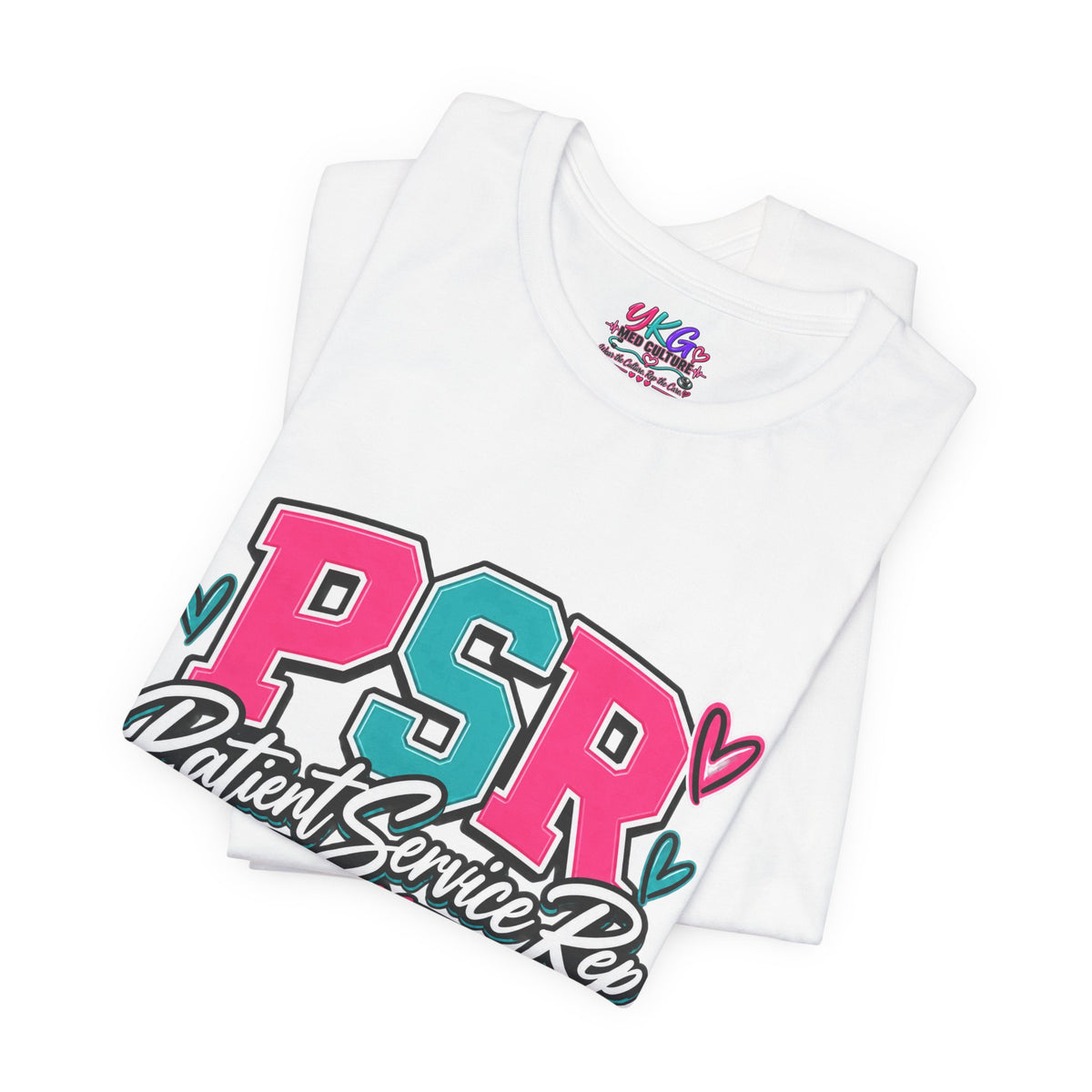 PSR Patient Service Rep T-Shirt – Cute Pink & Teal Medical Staff Tee