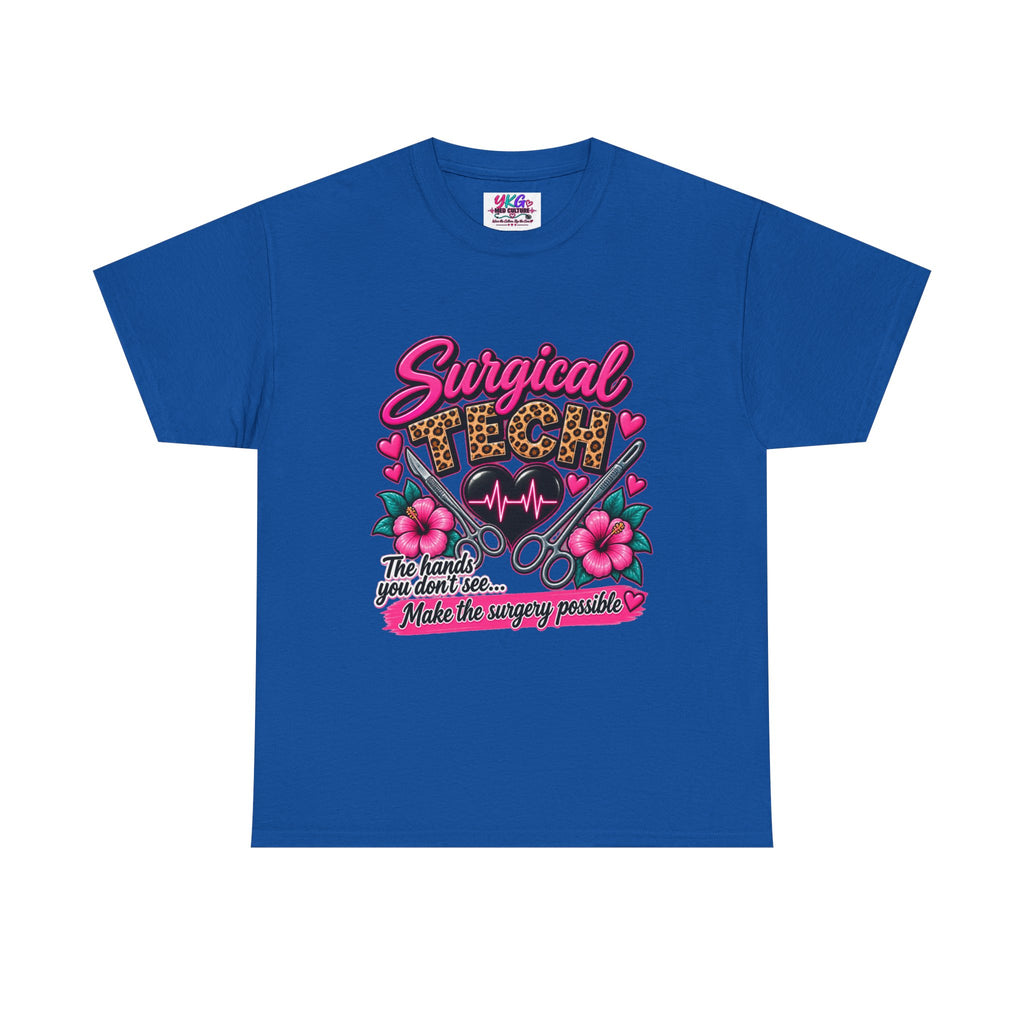 Surgical Tech T-Shirt – Cute Pink Leopard Scrub Scissors Design
