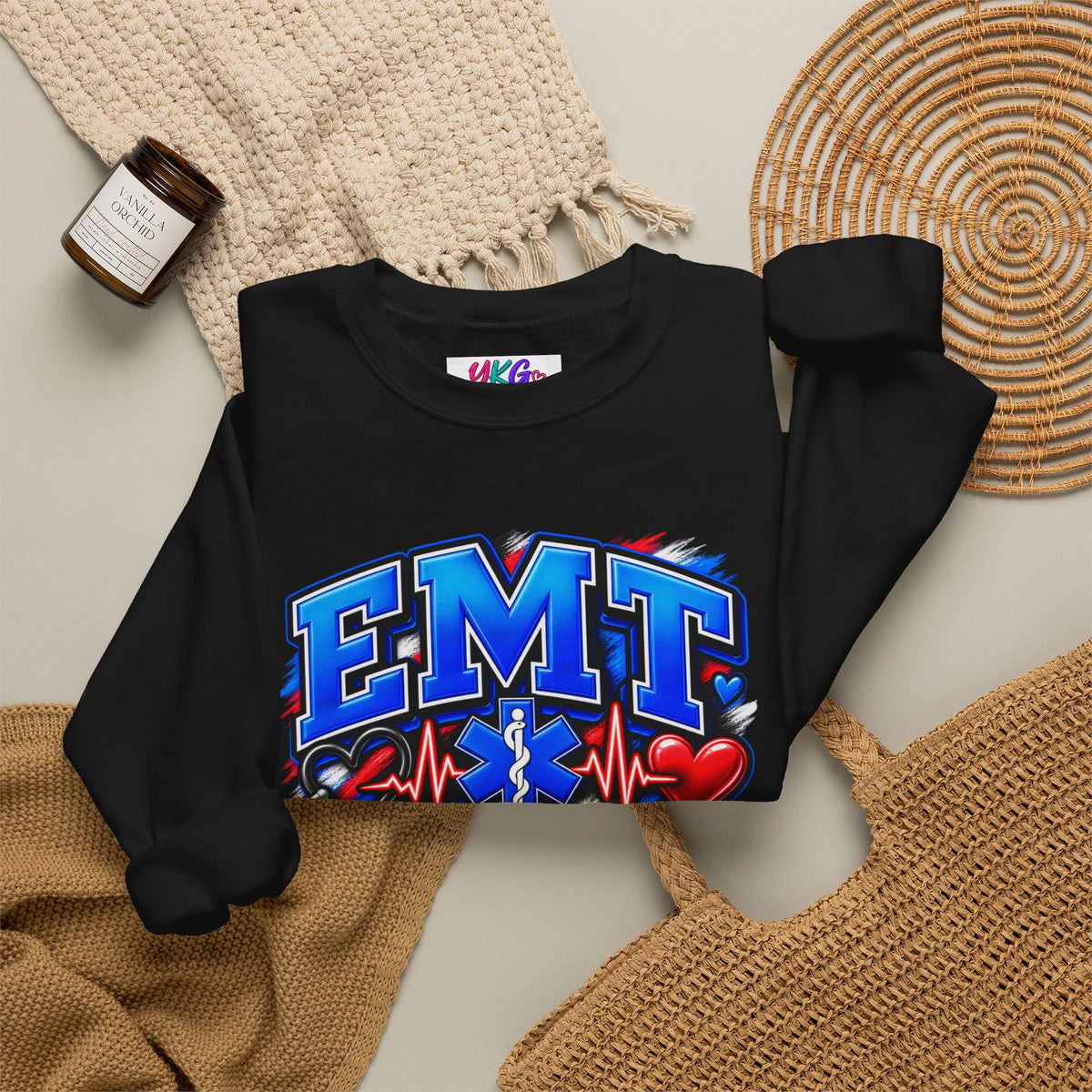 EMT Crewneck Sweatshirt — Hearts Healed, Lives Changed, Stories That Matter