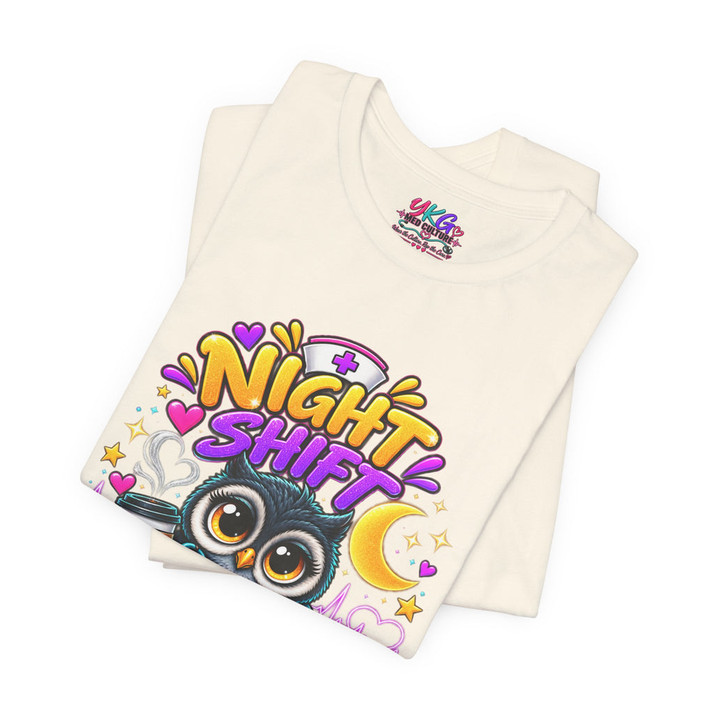 Night Shift Nurse T‑Shirt – "Night Shift: Saving Lives While Everyone Else Is Dreaming"
