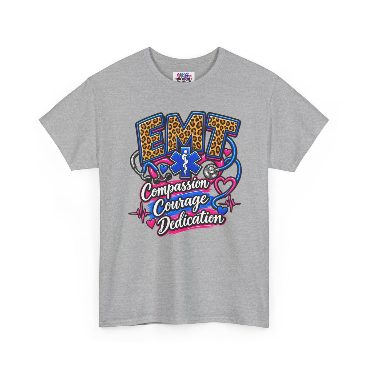 EMT Compassion Courage Dedication T-Shirt — Paramedic & First Responder Tribute Tee