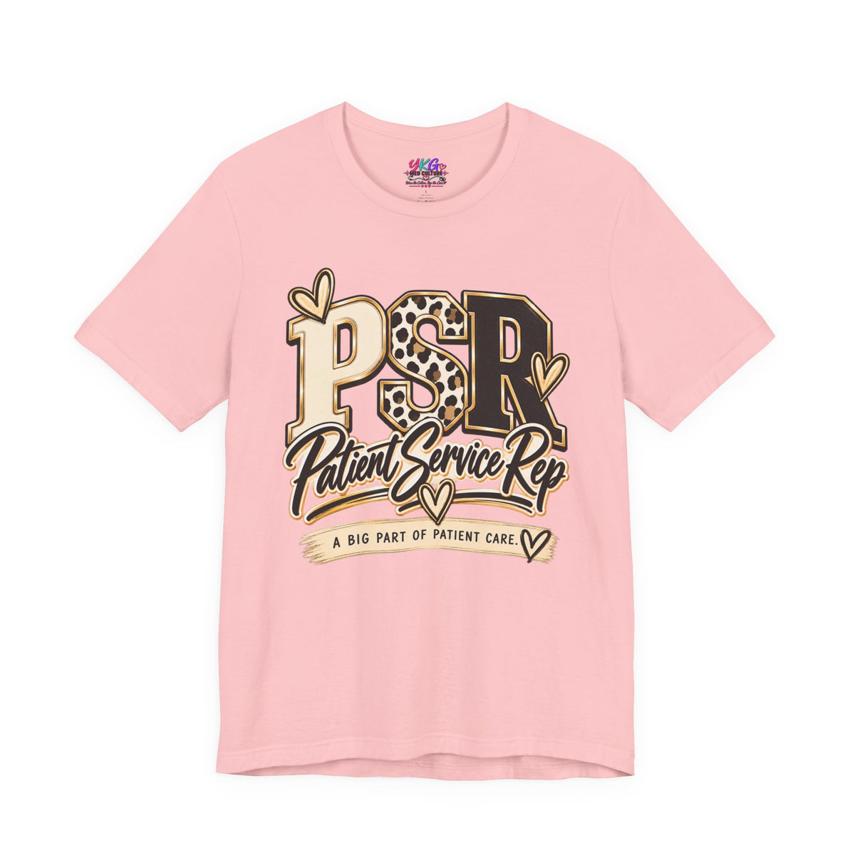 Patient Service Rep Tee – PSR Leopard Heart Design