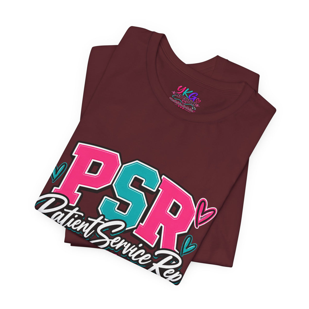 PSR Patient Service Rep T-Shirt – Cute Pink & Teal Medical Staff Tee