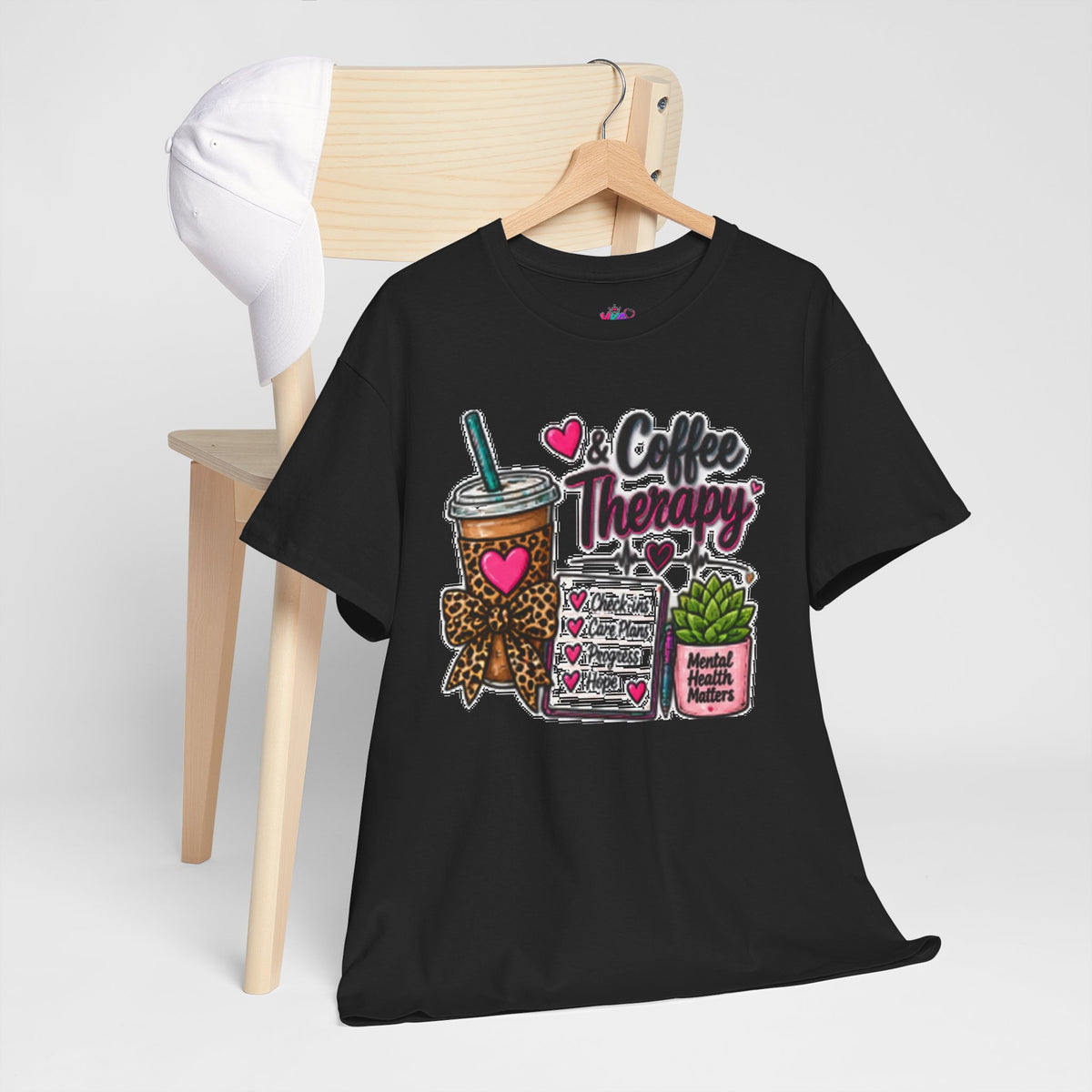 Coffee Therapy T-Shirt — Coffee, Plants & Self-Care Graphic Tee