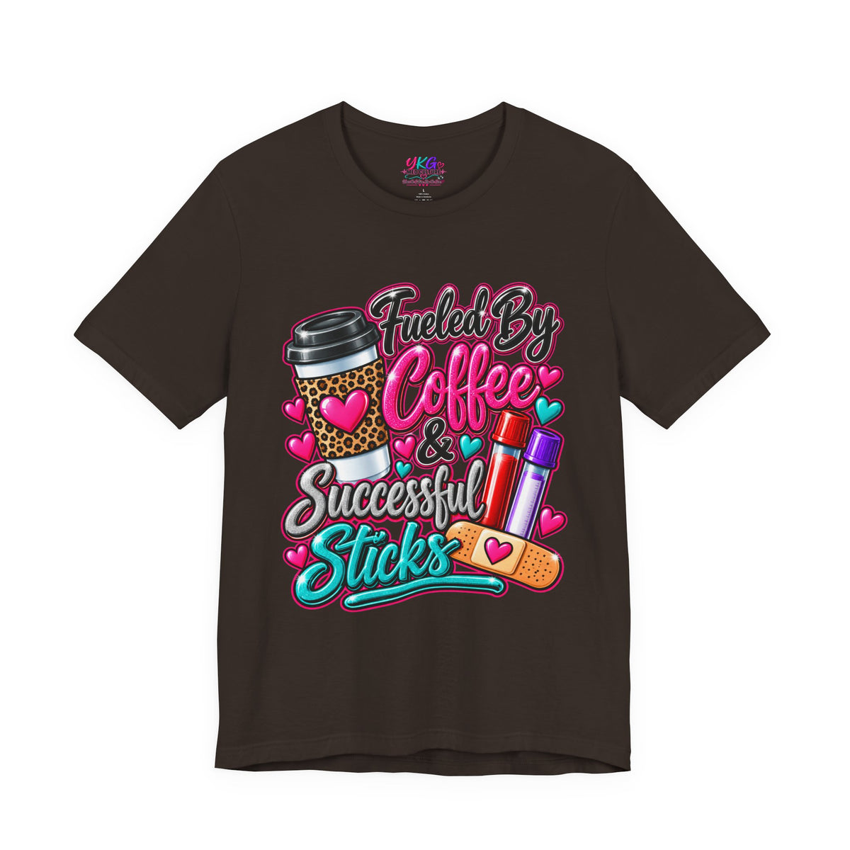 Coffee & Successful Sticks T-Shirt — Fueled by Coffee Lipstick Nurse Gift