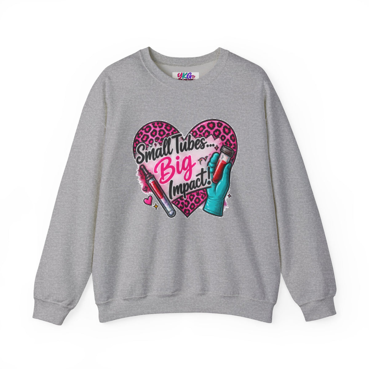 Small Tubes, Big Impact Phlebotomist Crewneck Sweatshirt