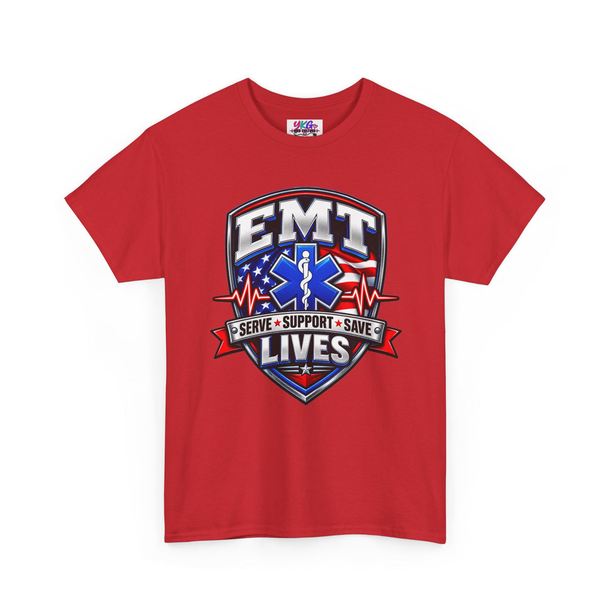 EMT Lives Tee — "Serve • Support • Save" EMS Shield Shirt