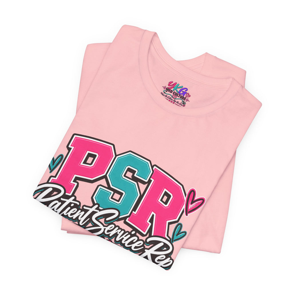 PSR Patient Service Rep T-Shirt – Cute Pink & Teal Medical Staff Tee