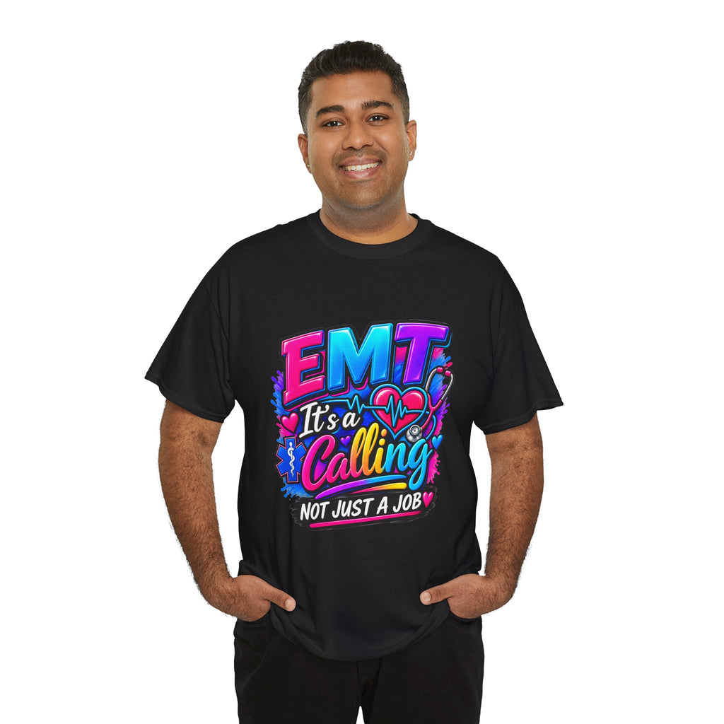 EMT T-Shirt — “It’s a Calling, Not Just a Job” Colorful EMS Tee