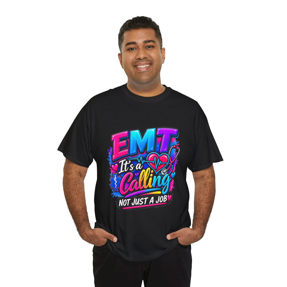 EMT T-Shirt — “It’s a Calling, Not Just a Job” Colorful EMS Tee