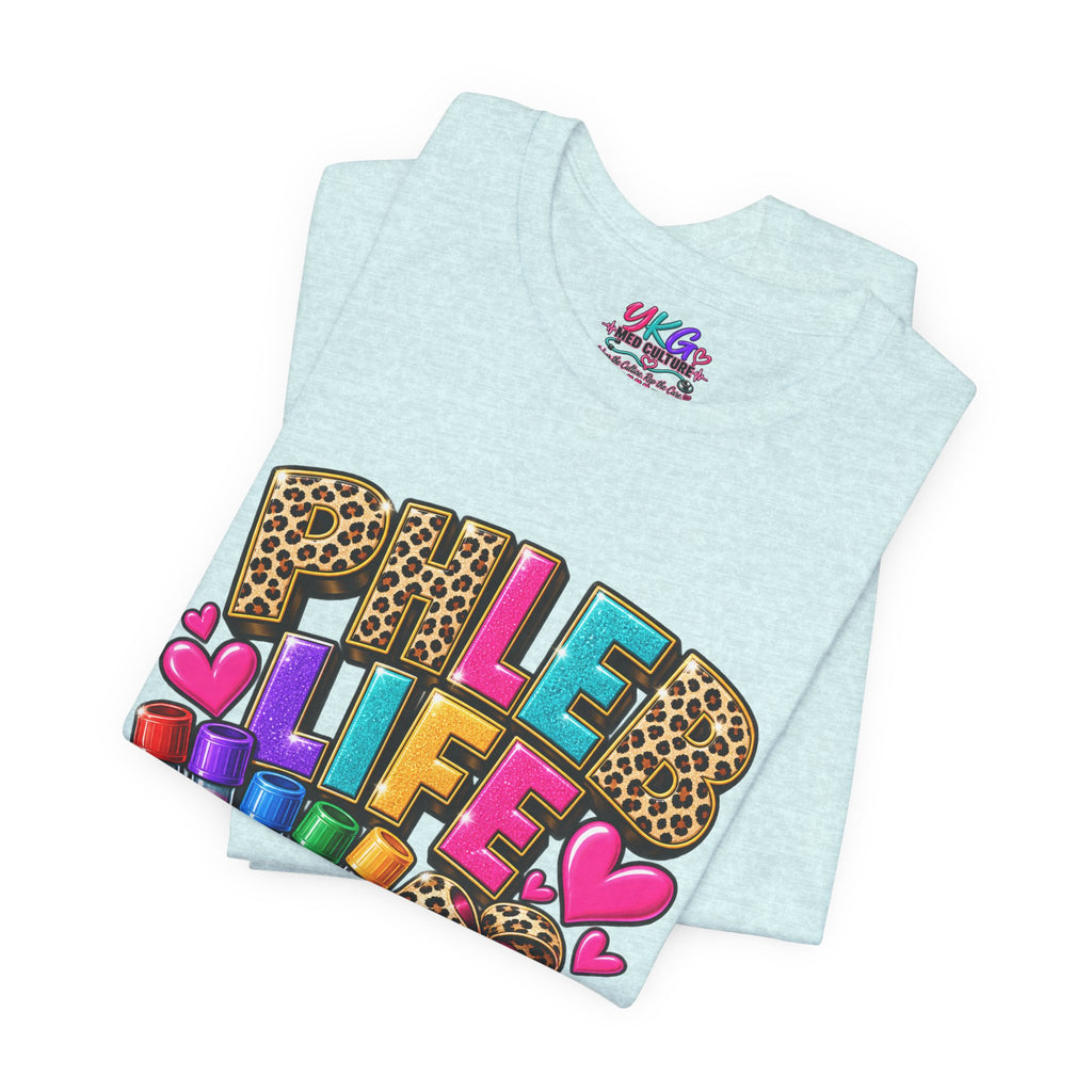 Phlebotomist Squad Tee — "Tubes, Turnarounds, Labels, Repeat" Graphic Shirt