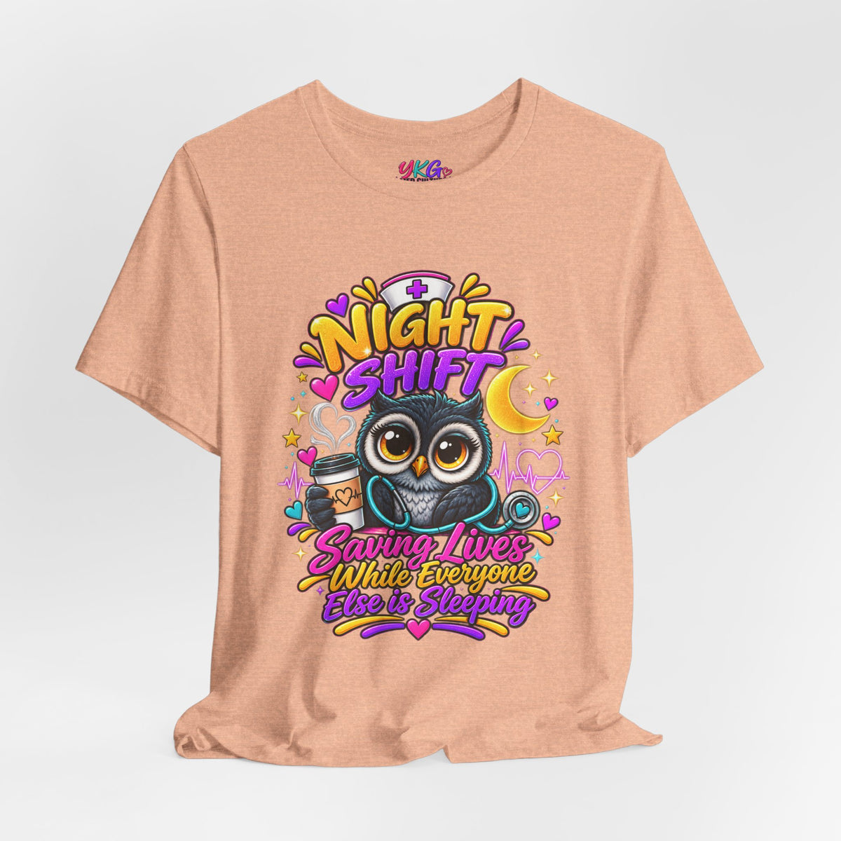 Night Shift Nurse T‑Shirt – "Night Shift: Saving Lives While Everyone Else Is Dreaming"