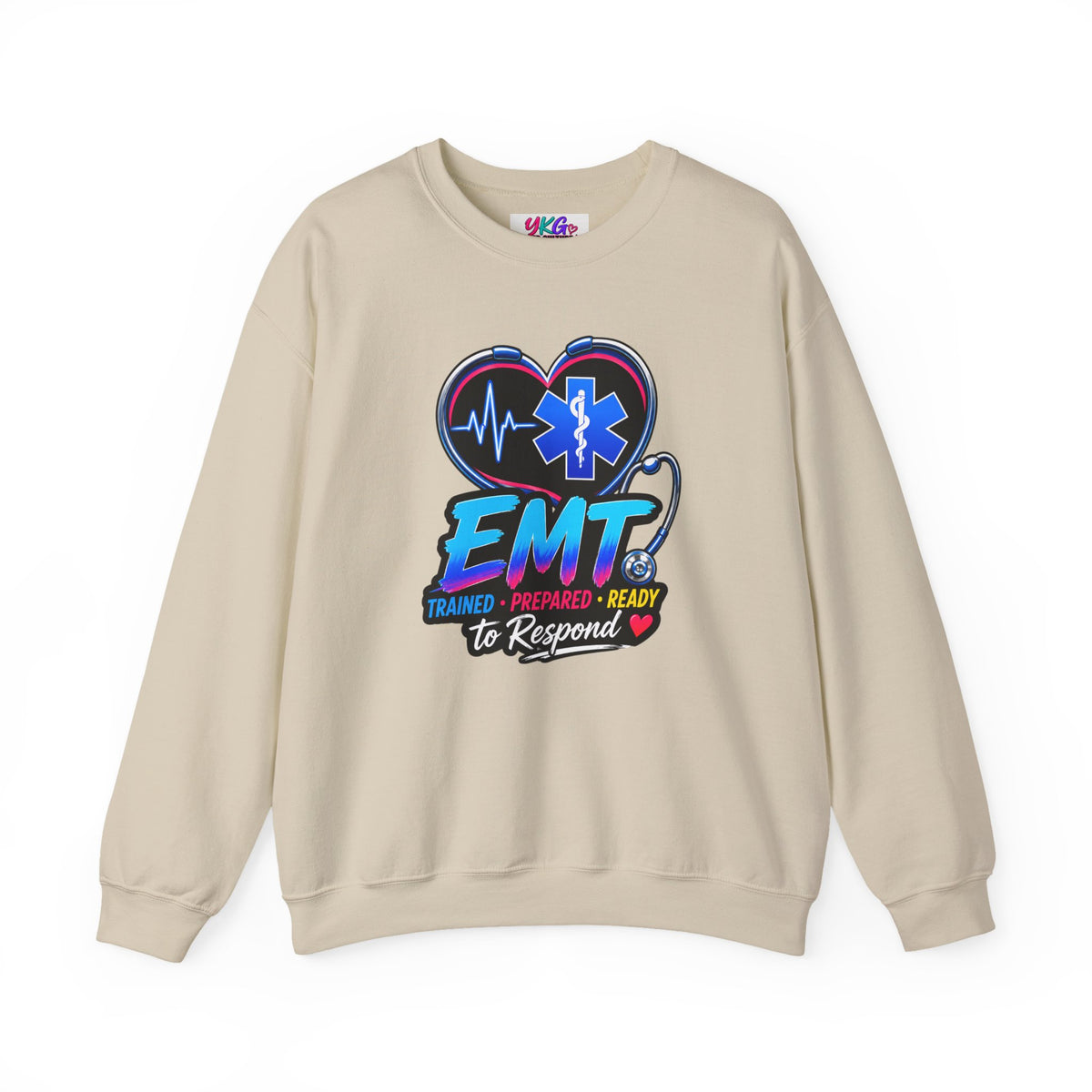 EMT Crewneck Sweatshirt — "Trained • Prepared • Ready to Respond" Paramedic Pullover