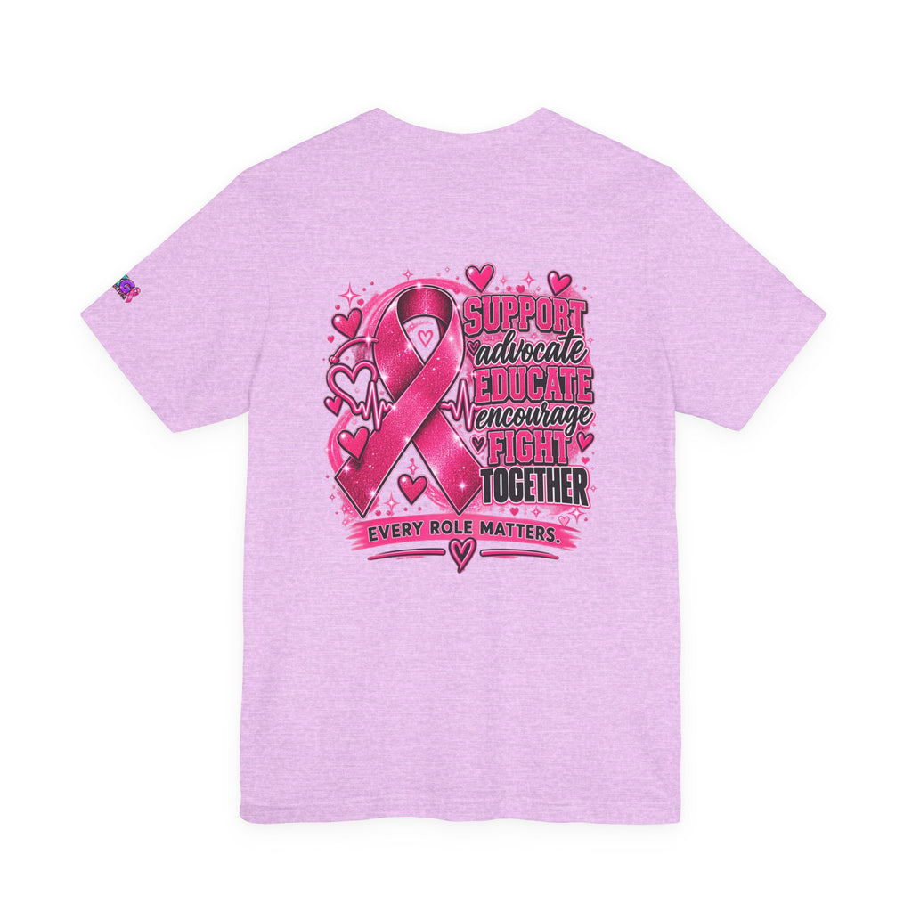 Breast Cancer Awareness Tee — "Healthcare Heroes Wear Pink" Support Ribbon Shirt