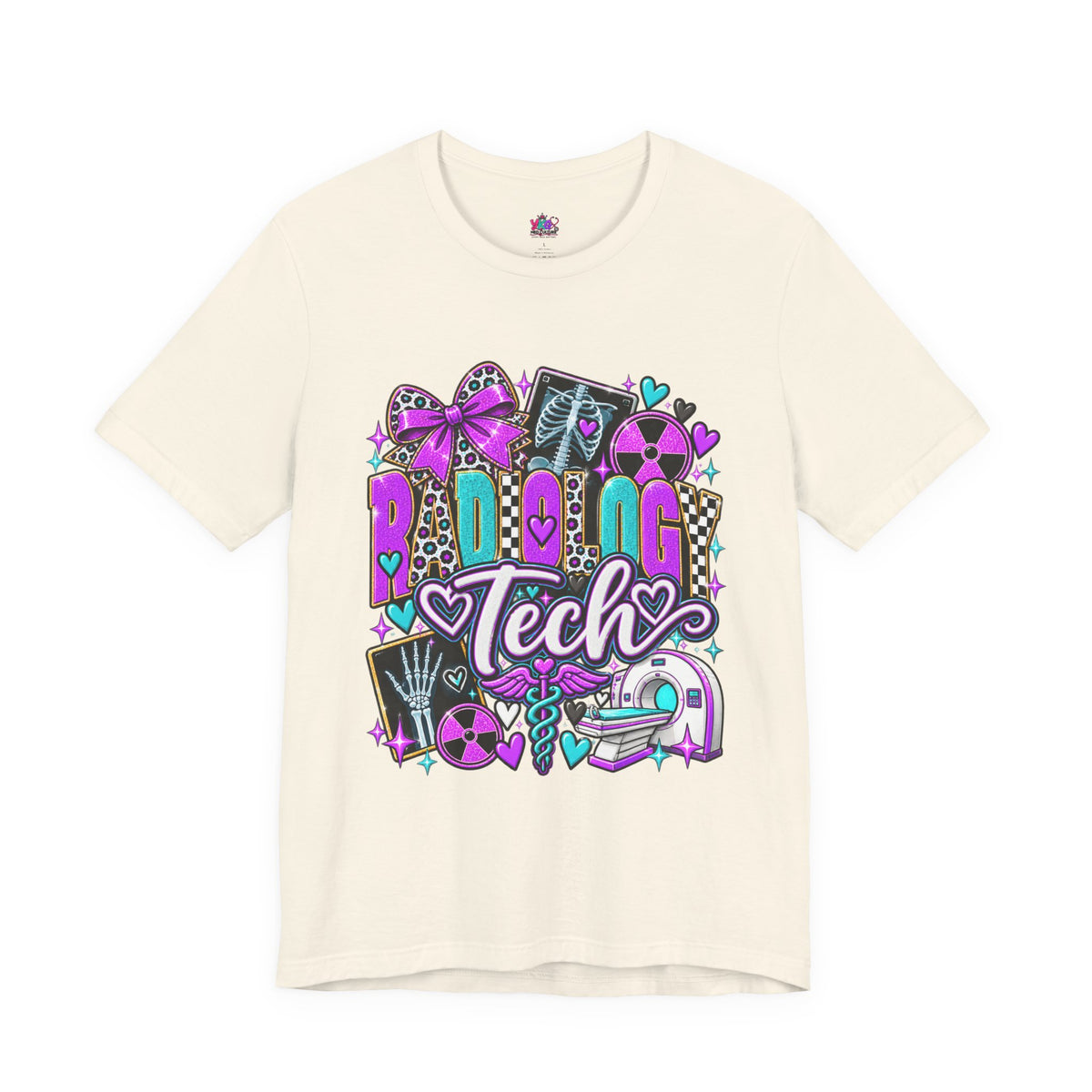 Radiologic Tech Graphic Tee — Cute X-Ray & Hearts Radiology Shirt