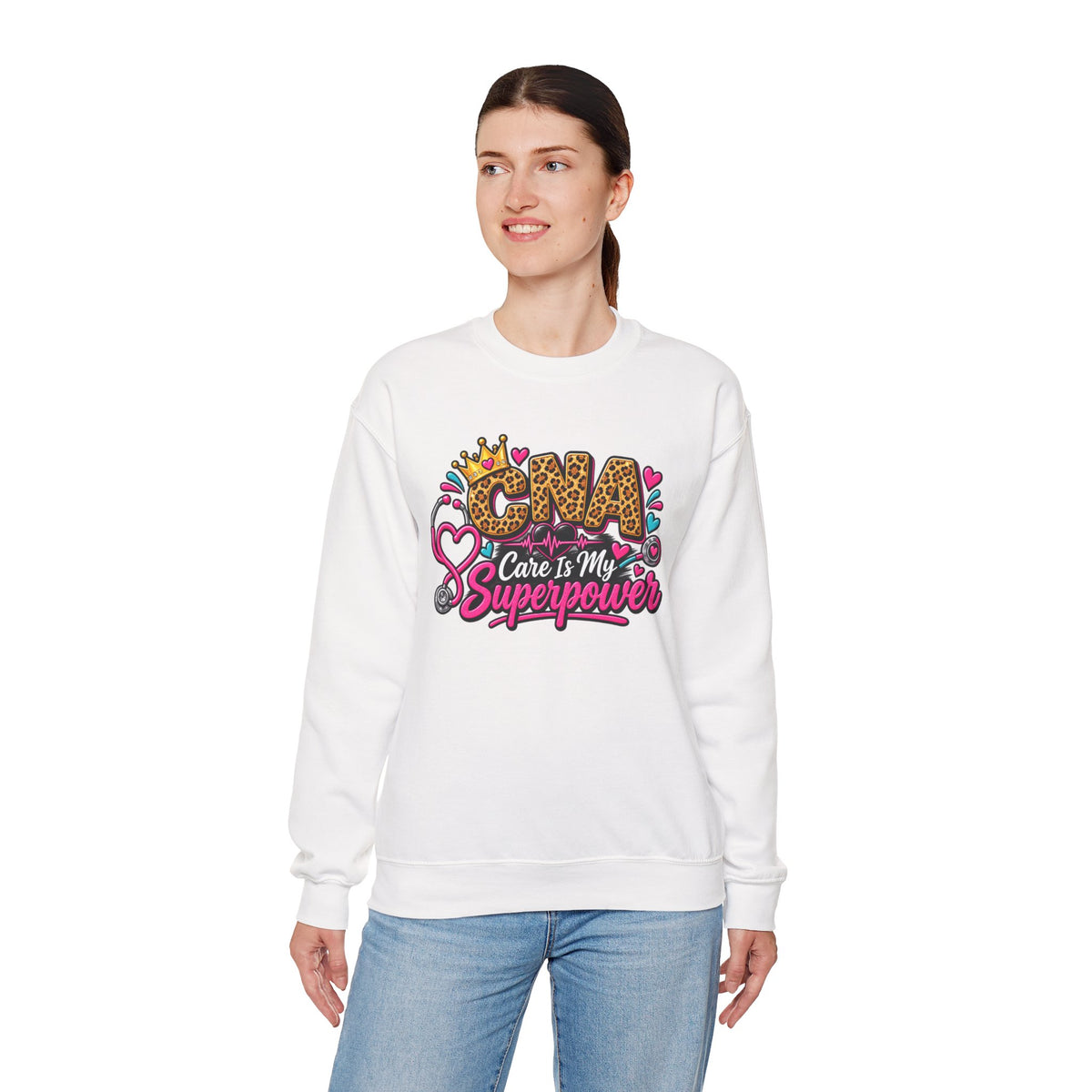 CNA Care Is My Superpower Crewneck Sweatshirt