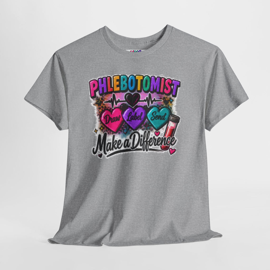 Phlebotomist Make a Difference Tee — Heartbeat & ‘Dream Love Send’ Graphic Shirt