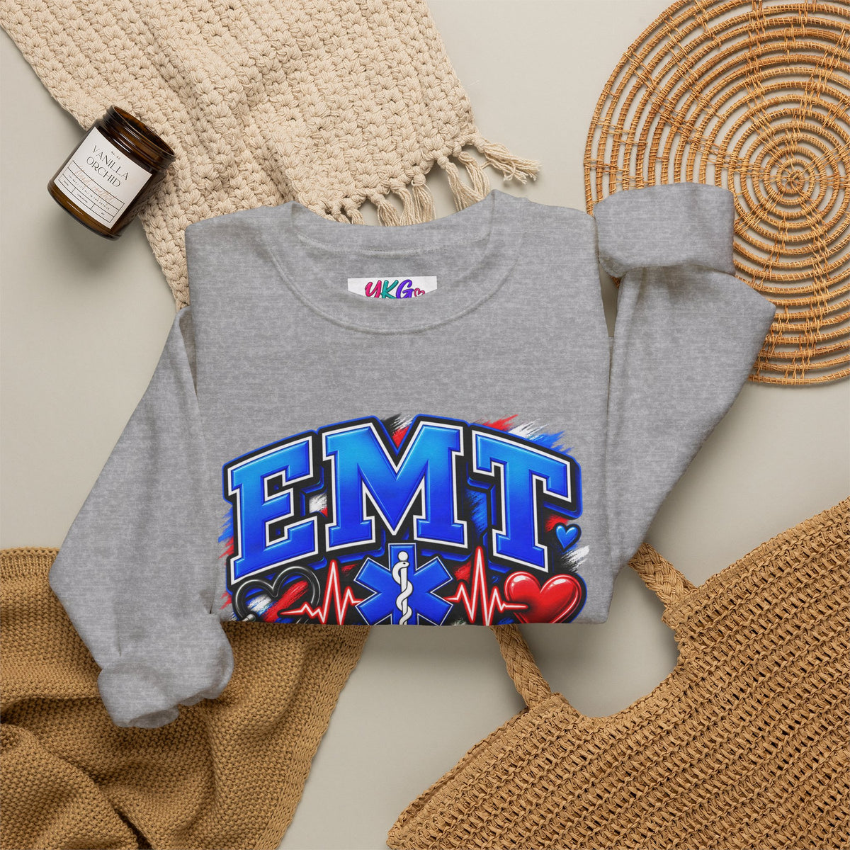 EMT Crewneck Sweatshirt — Hearts Healed, Lives Changed, Stories That Matter