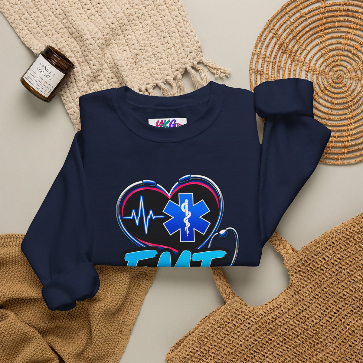 EMT Crewneck Sweatshirt — "Trained • Prepared • Ready to Respond" Paramedic Pullover