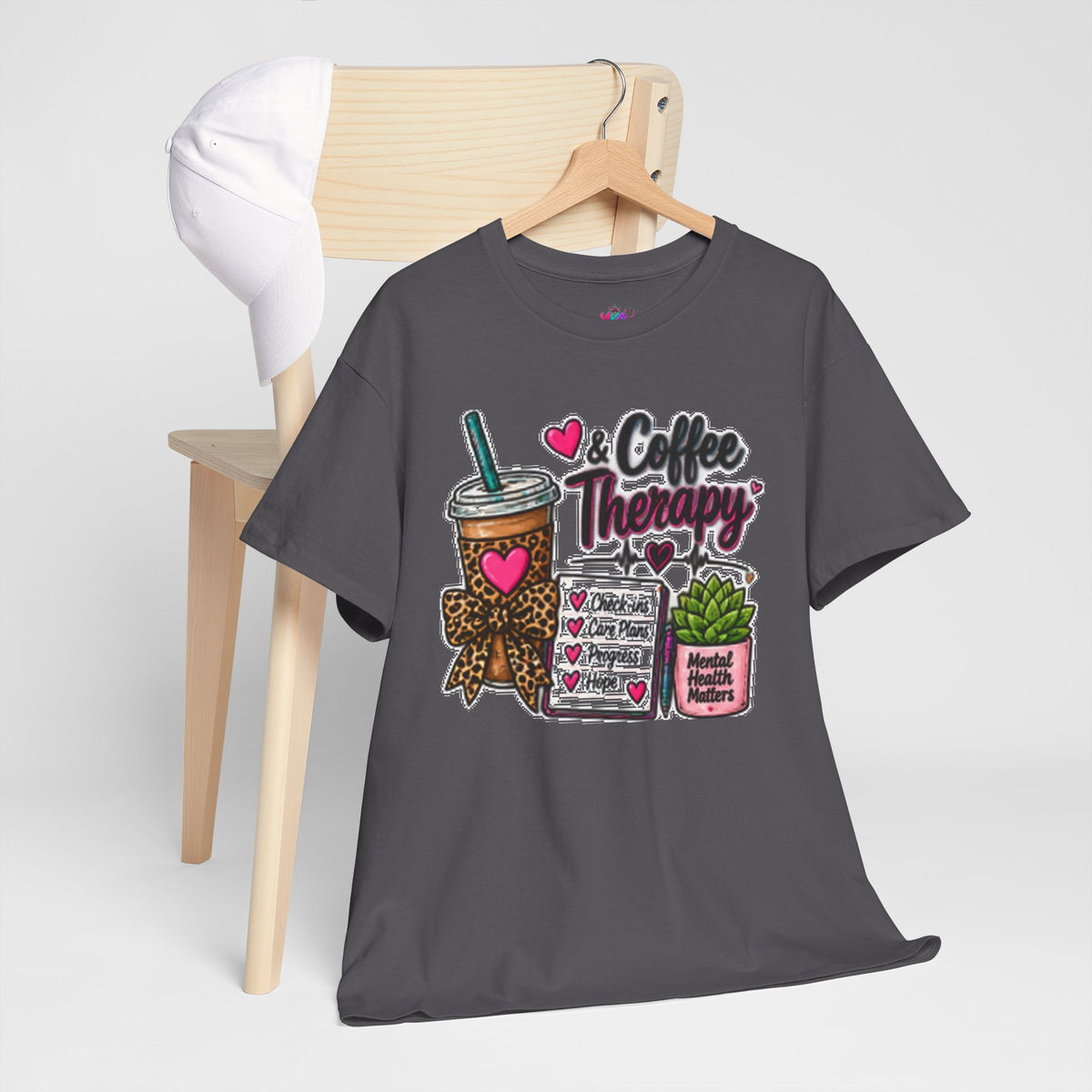Coffee Therapy T-Shirt — Coffee, Plants & Self-Care Graphic Tee